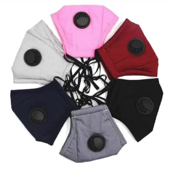 Light Pink Vented Filter Mask - Picture 3 of 4